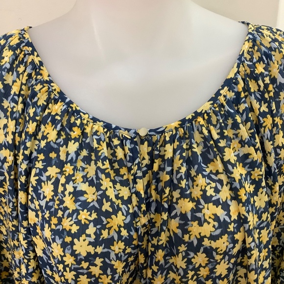 Chaps floral peasant top fits 2X like New! - Picture 2 of 11